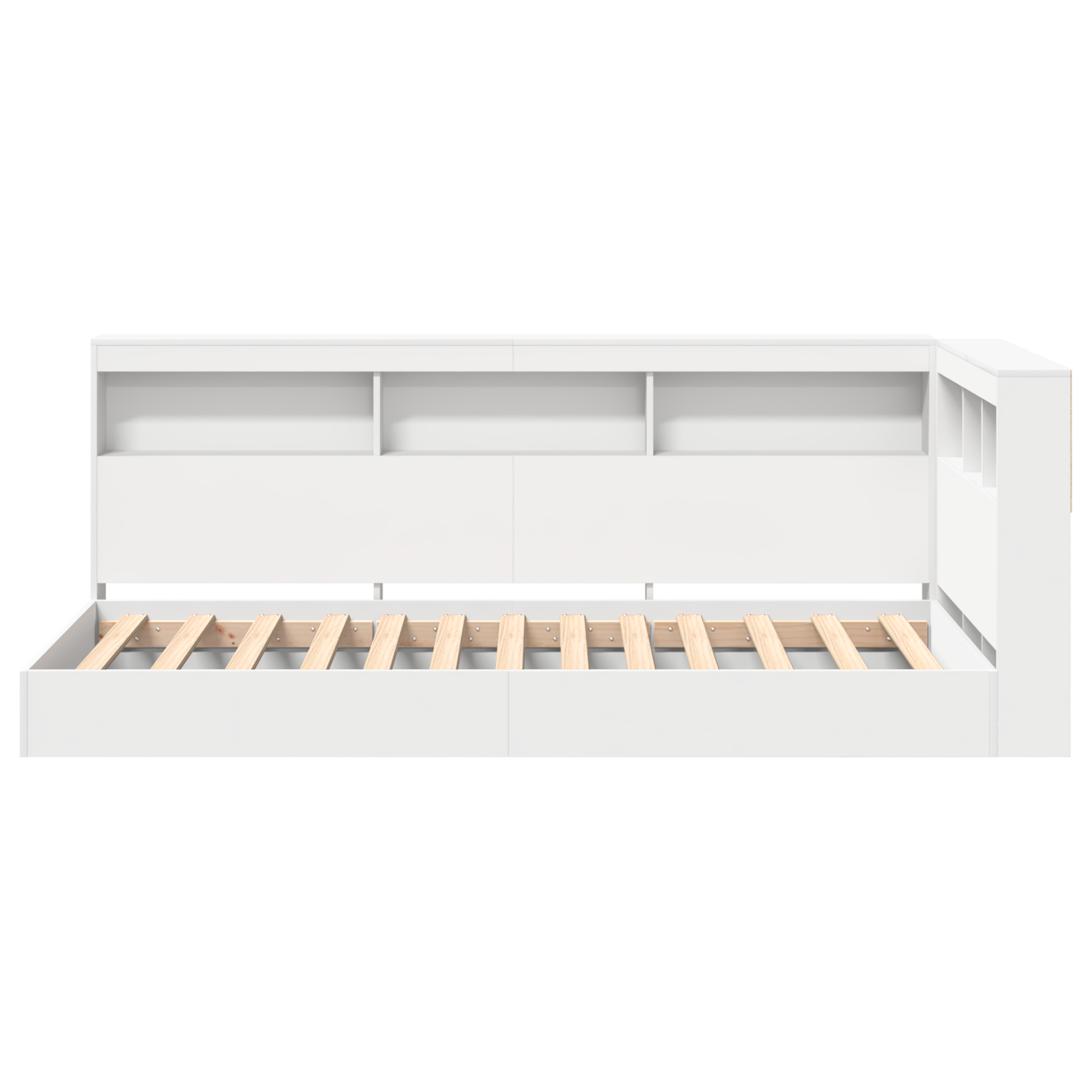 Bogskabsseng Hvid 90x200 Cm i Konstrueret Træ - billede 6