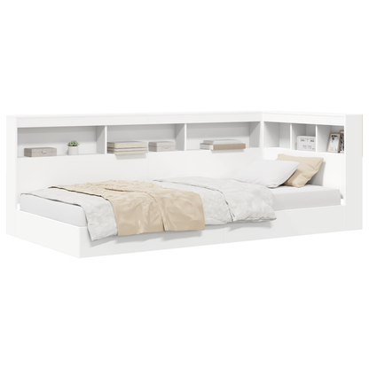 Bogskabsseng Hvid 90x200 Cm i Konstrueret Træ - billede 3