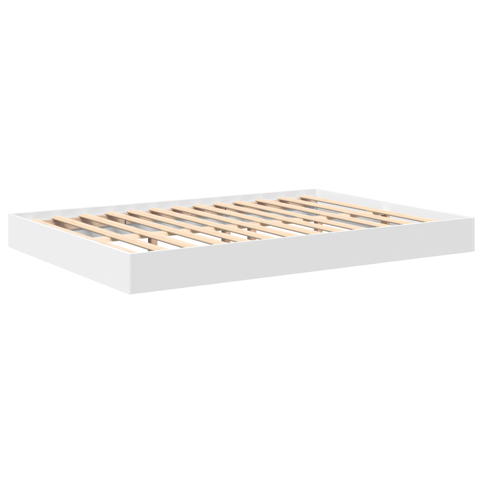 Sengebogreol med Hylde 2 Pcs Hvid 140 X 200 Cm Konstrueret Træ - billede 4