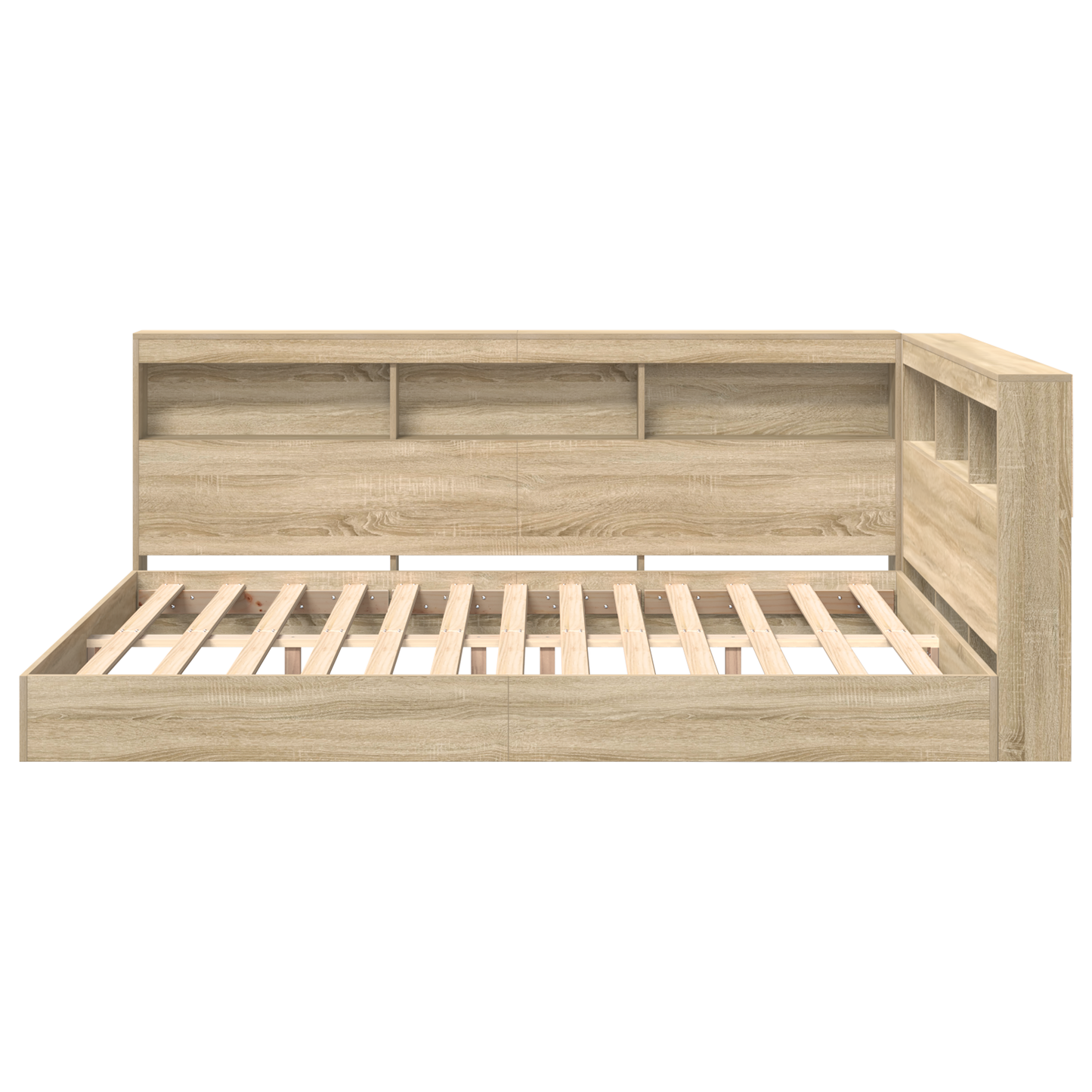 Bogkasse Seng i Sonoma Eg 140 X 200 Cm i Konstrueret Træ - billede 5