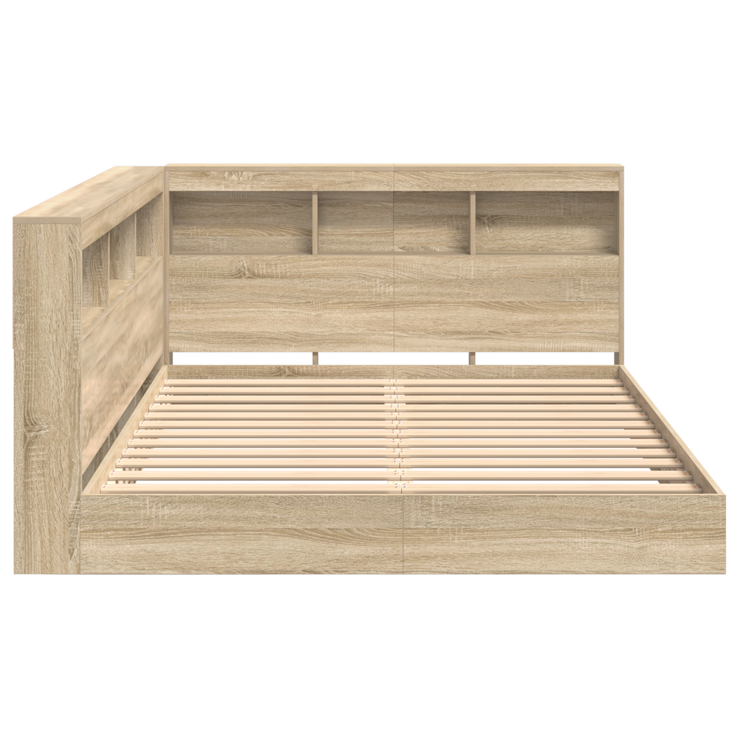 Bogkasse Seng i Sonoma Eg 140 X 200 Cm i Konstrueret Træ - billede 6