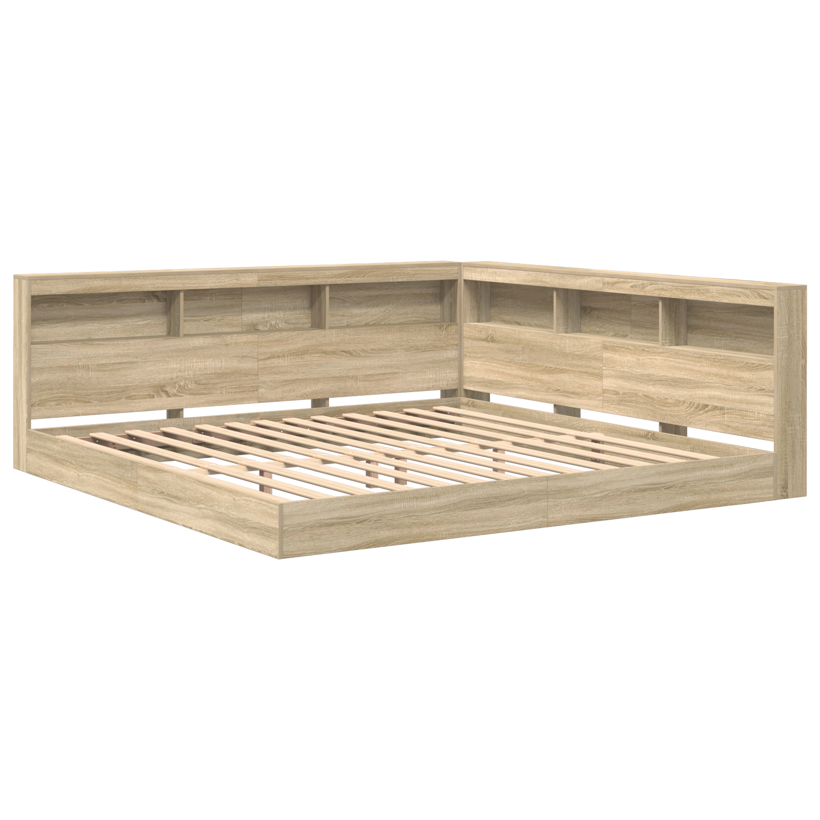 Bogreol Seng i Sonoma Eg 180x200 Cm - Ingeniørtræ - billede 2