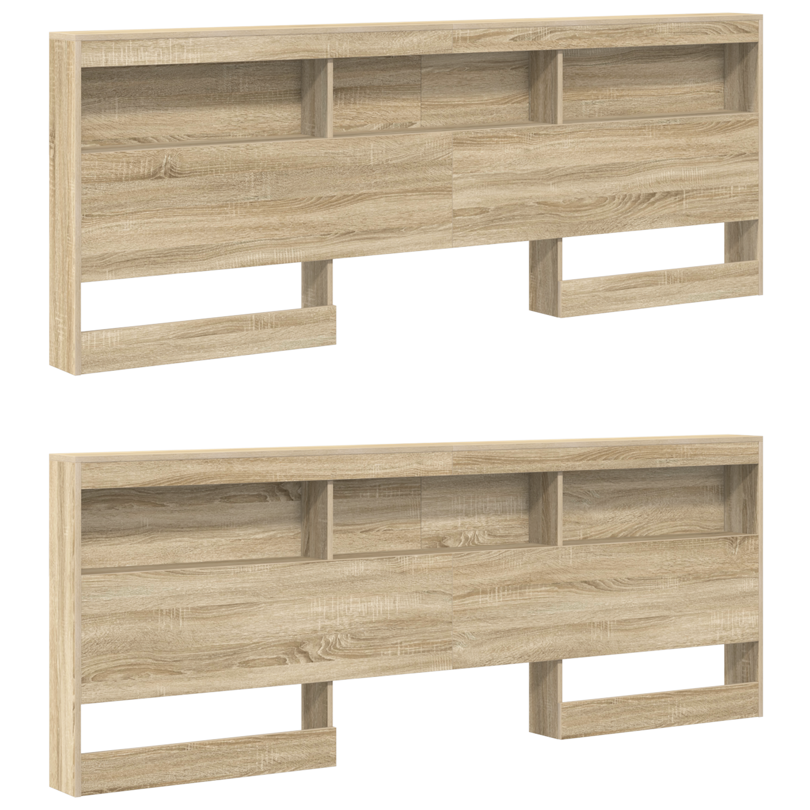 Bogreol Seng i Sonoma Eg 180x200 Cm - Ingeniørtræ - billede 5