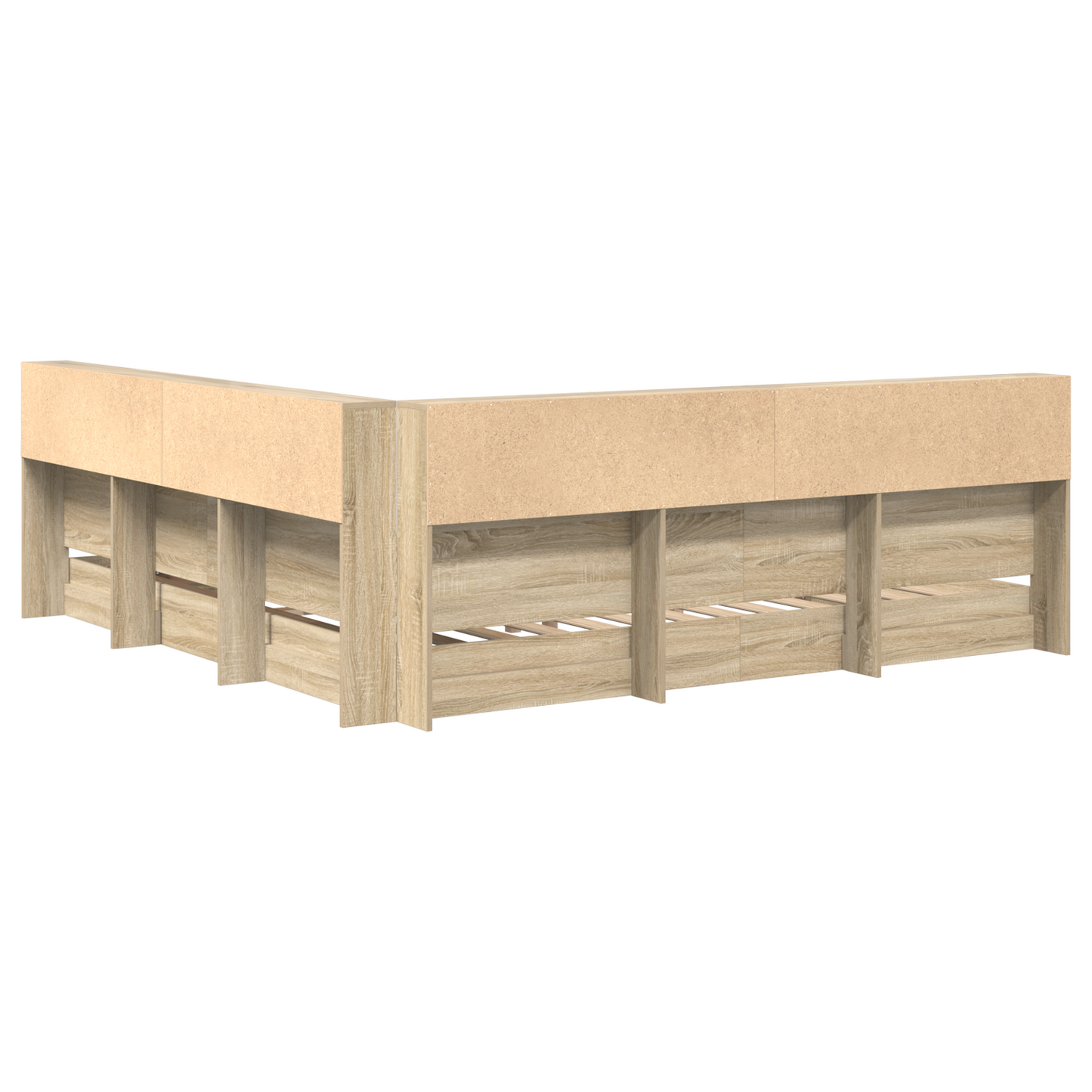 Bogreol Seng i Sonoma Eg 180x200 Cm - Ingeniørtræ - billede 8