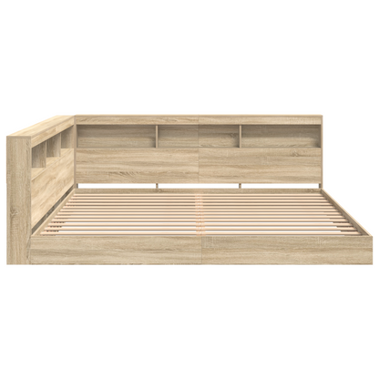 Bogreol Seng i Sonoma Eg 180x200 Cm - Ingeniørtræ - billede 7