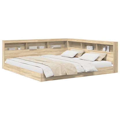 Bogreol Seng i Sonoma Eg 180x200 Cm - Ingeniørtræ - billede 3