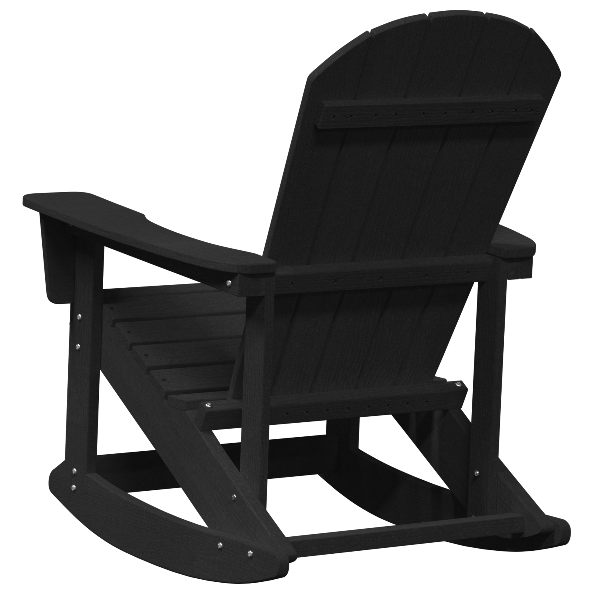 Adirondack Gyngestole 2 Pcs Sort 73,5 X 92 X 90 Cm Hdpe - billede 7