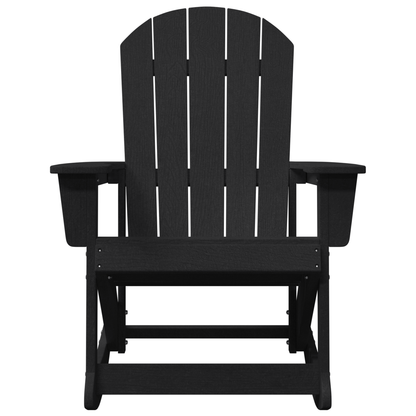 Adirondack Gyngestole 2 Pcs Sort 73,5 X 92 X 90 Cm Hdpe - billede 5