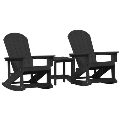 Have Lounge Sæt 3 Pcs Sort Medium 38 X 38 X 46 Cm Hdpe - billede 2