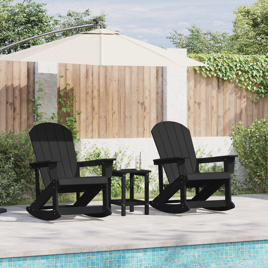 Have Lounge Sæt 3 Pcs Sort Medium 38 X 38 X 46 Cm Hdpe - hovedbillede