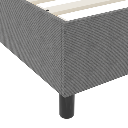 Box Spring Seng Lysegrå 80 X 200 Cm Corduroy Stof