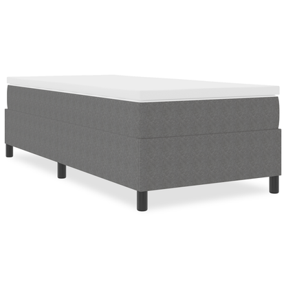 Box Spring Seng Lysegrå 80 X 200 Cm Corduroy Stof