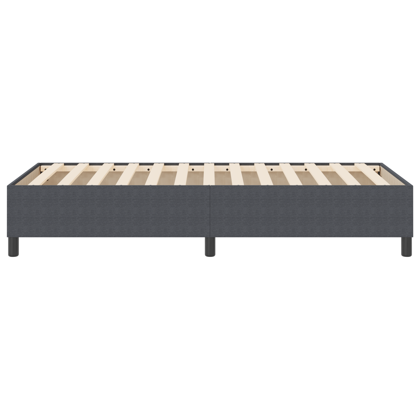 Box Spring Seng Mørkegrå 80 X 200 Cm Corduroy Stof