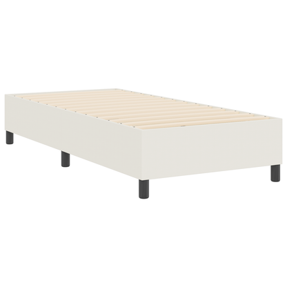 Box Spring Seng Creme 80 X 200 Cm Corduroy Stof