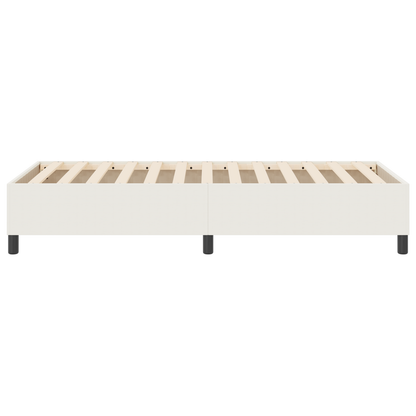 Box Spring Seng Creme 80 X 200 Cm Corduroy Stof