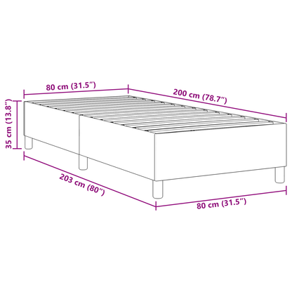 Box Spring Seng Blå 80 X 200 Cm Corduroy Stof