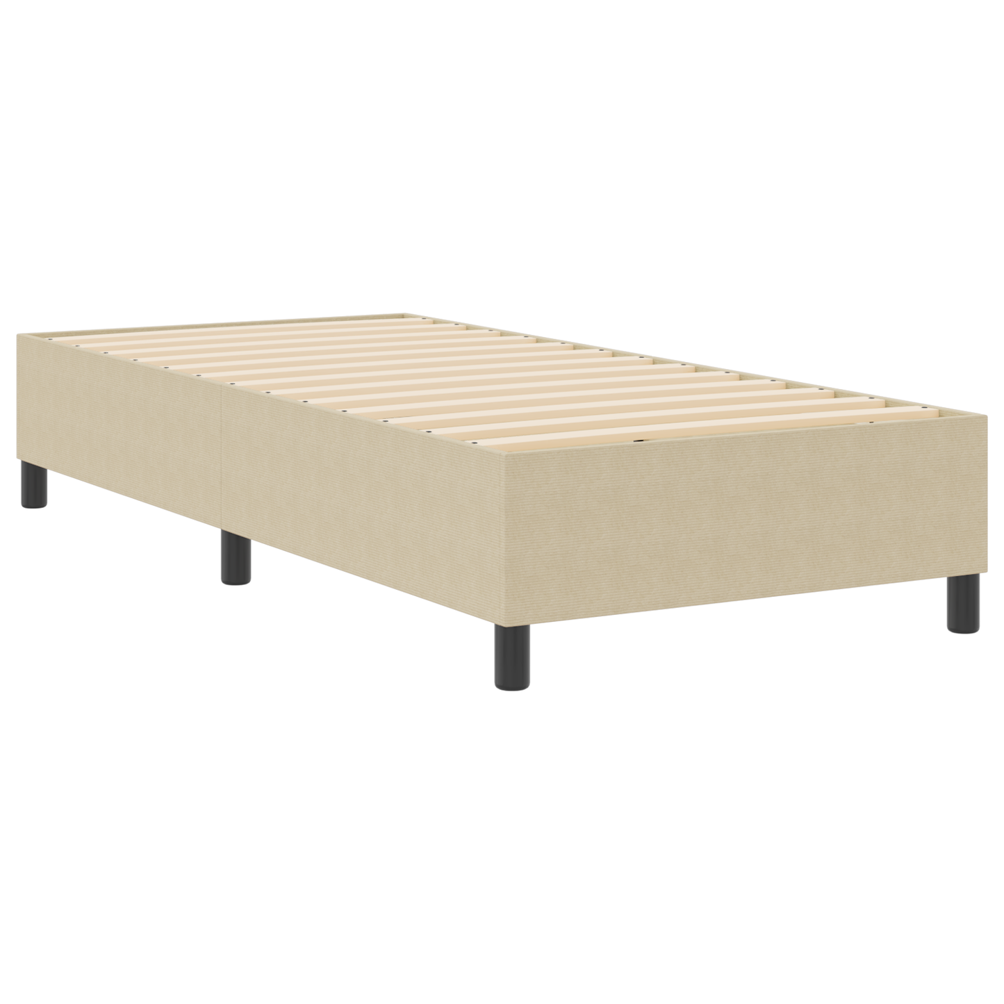 Box Spring Seng Grågrøn 80 X 200 Cm Corduroy Stof