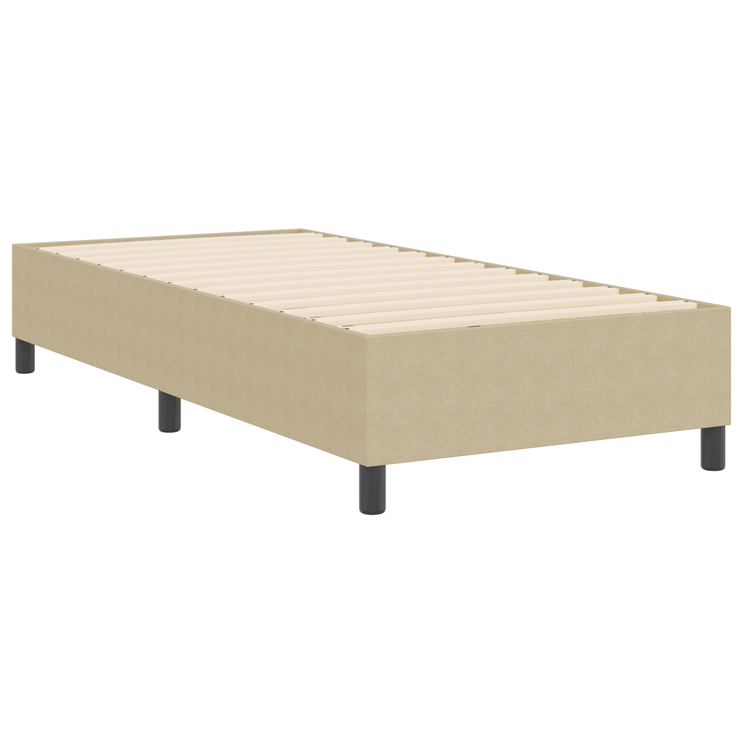 Box Spring Seng Grågrøn 80 X 200 Cm Corduroy Stof