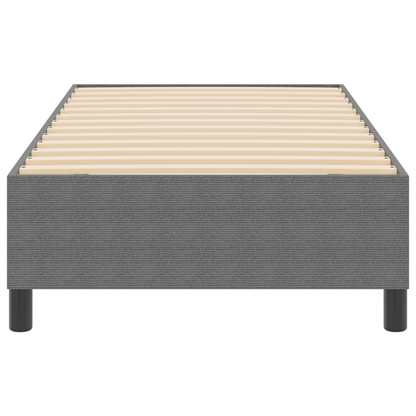 Box Spring Seng Lysegrå 90 X 190 Cm Corduroy Stof