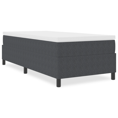 Box Spring Seng Mørkegrå 90 X 190 Cm Corduroy Stof