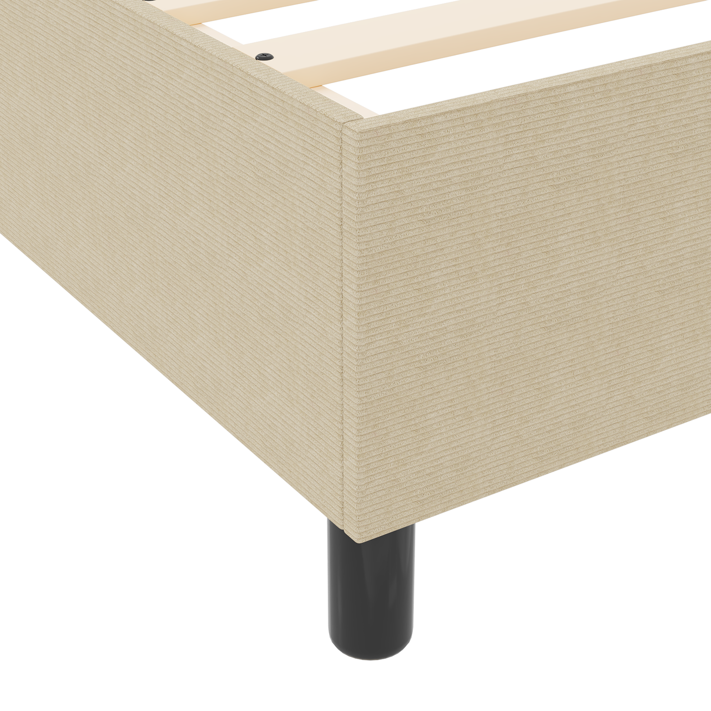 Box Spring Seng Grågrøn 90 X 190 Cm Corduroy Stof