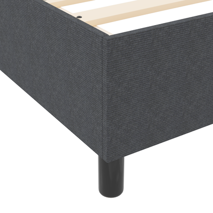 Box Spring Seng Mørkegrå 90 X 200 Cm Corduroy Stof