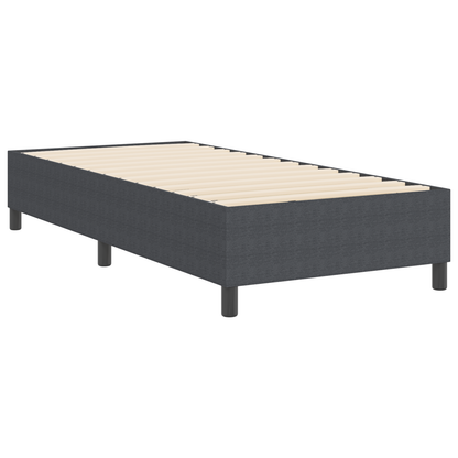 Box Spring Seng Mørkegrå 90 X 200 Cm Corduroy Stof