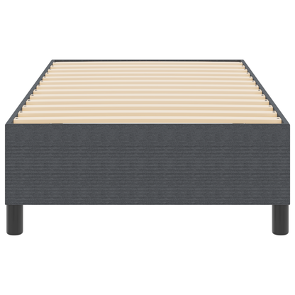Box Spring Seng Mørkegrå 90 X 200 Cm Corduroy Stof
