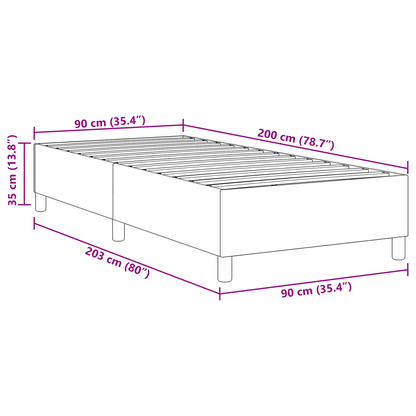 Box Spring Seng Blå 90 X 200 Cm Corduroy Stof
