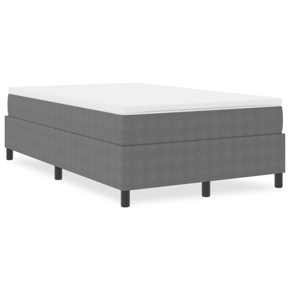 Box Spring Seng Lysegrå 120 X 190 Cm Corduroy Stof