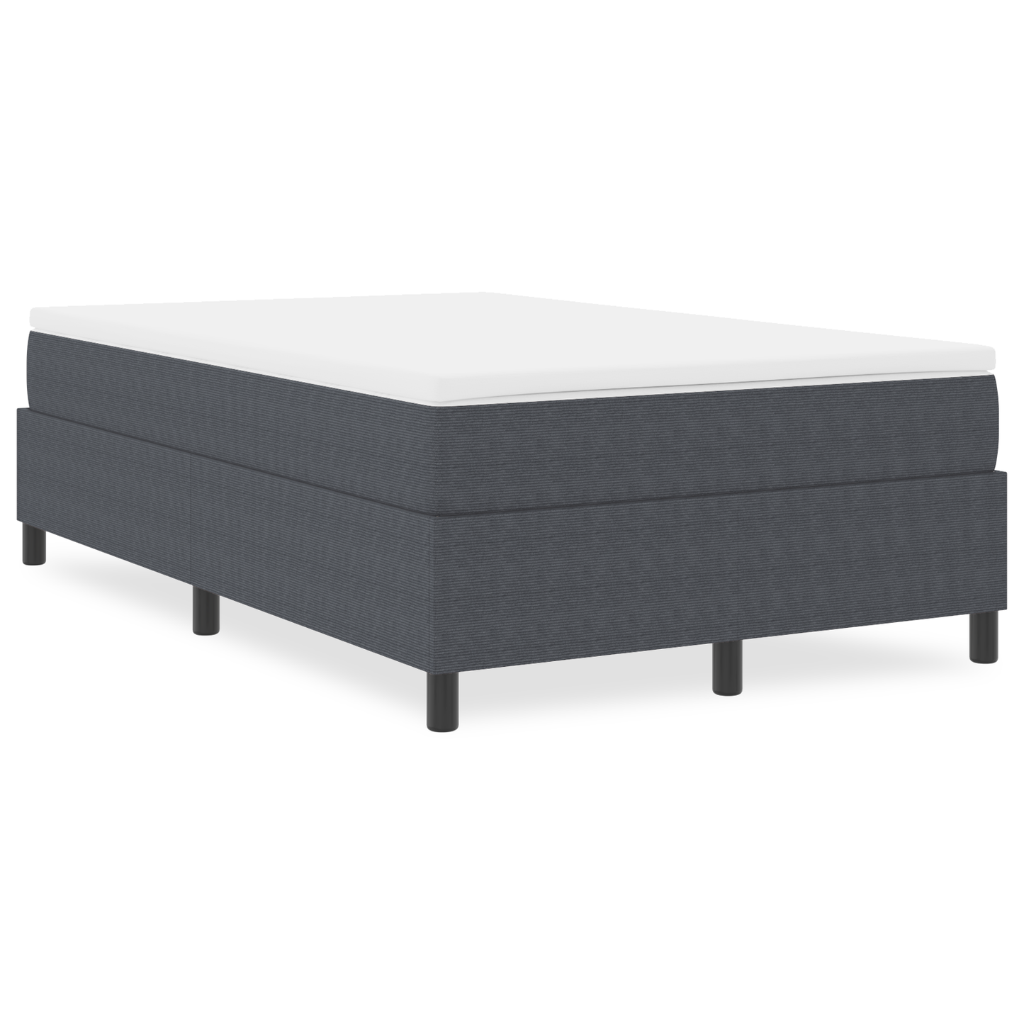 Box Spring Seng Mørkegrå 120 X 190 Cm Corduroy Stof