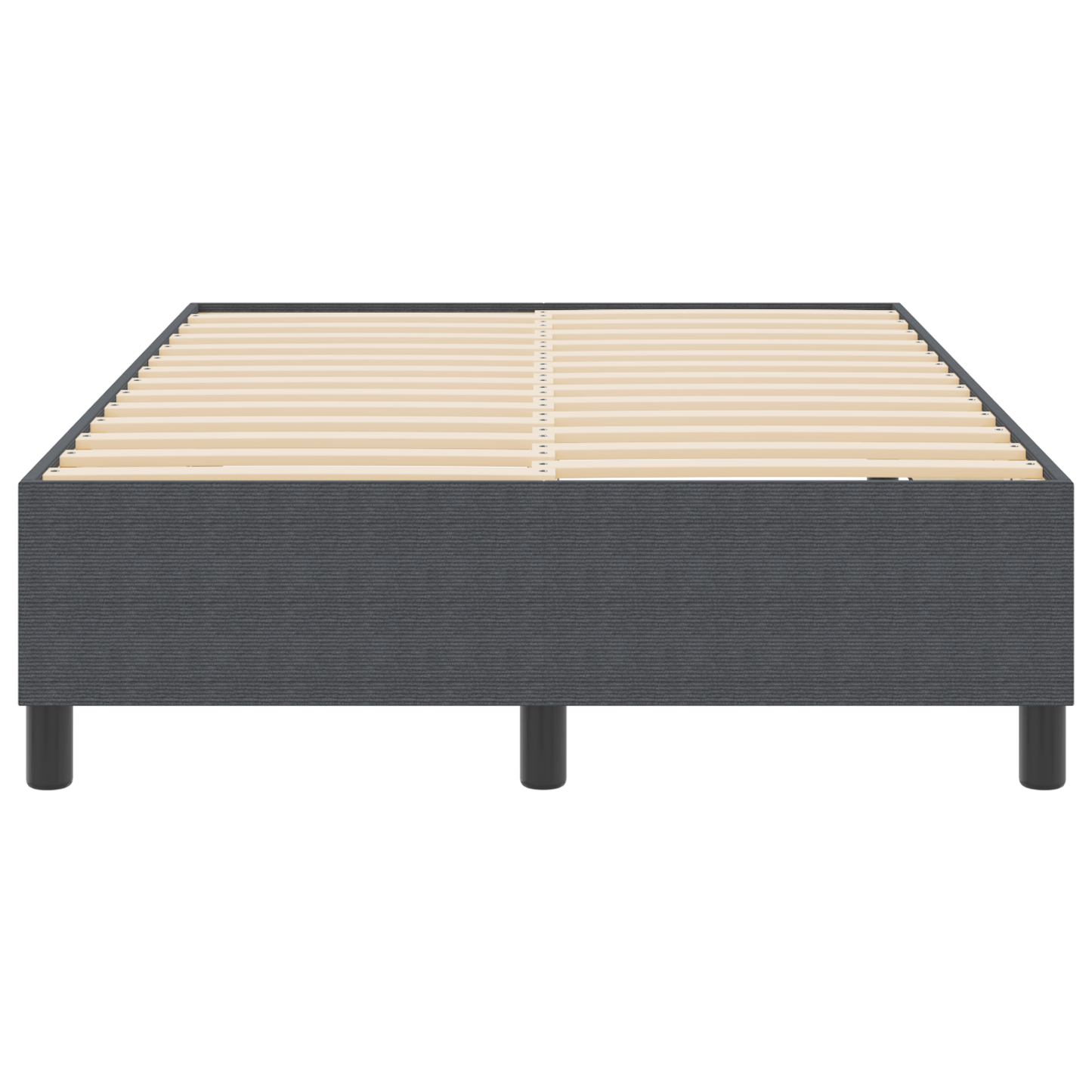 Box Spring Seng Mørkegrå 120 X 190 Cm Corduroy Stof