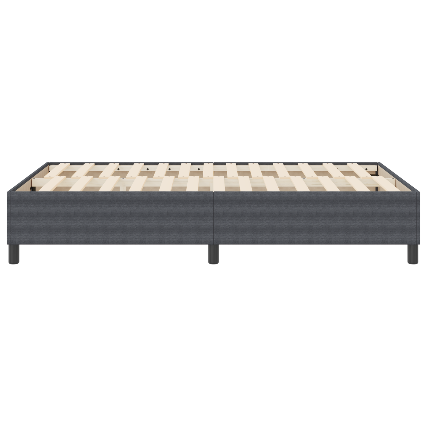 Box Spring Seng Mørkegrå 120 X 190 Cm Corduroy Stof