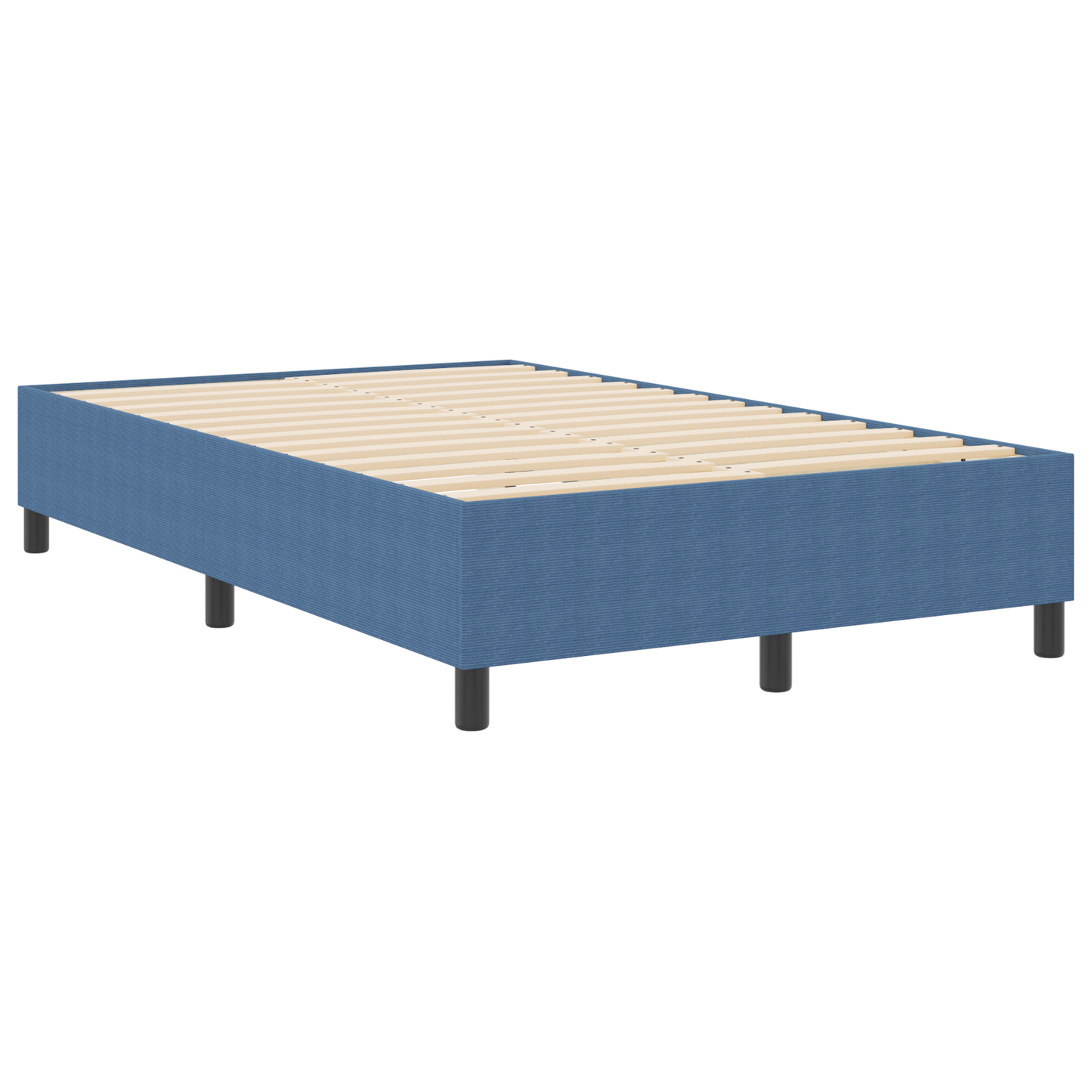 Box Spring Seng Blå 120 X 190 Cm Corduroy Stof