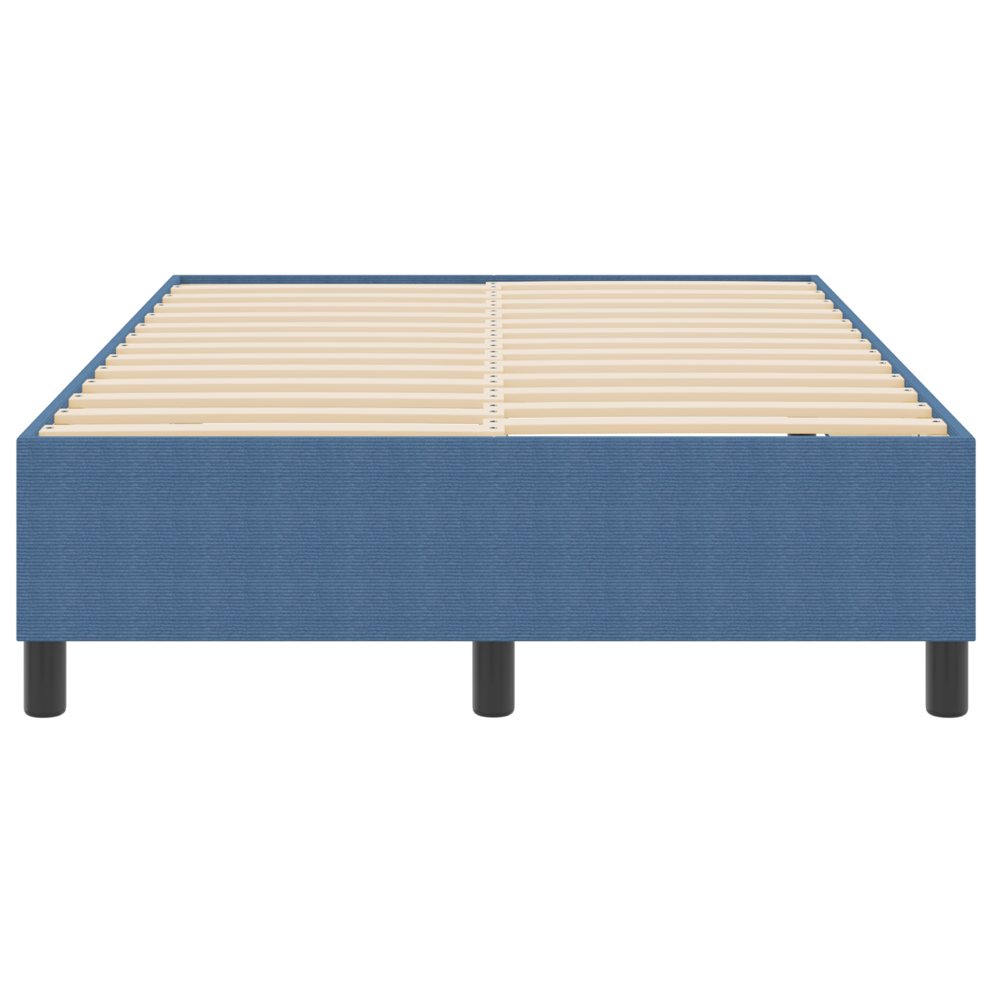 Box Spring Seng Blå 120 X 190 Cm Corduroy Stof