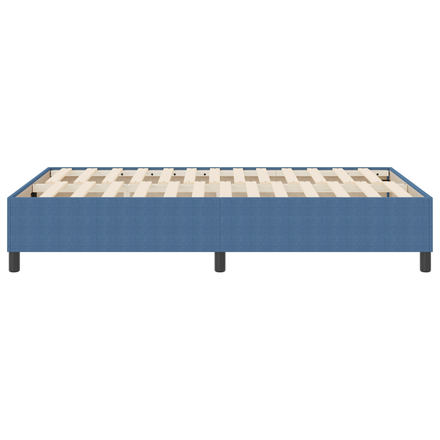 Box Spring Seng Blå 120 X 190 Cm Corduroy Stof