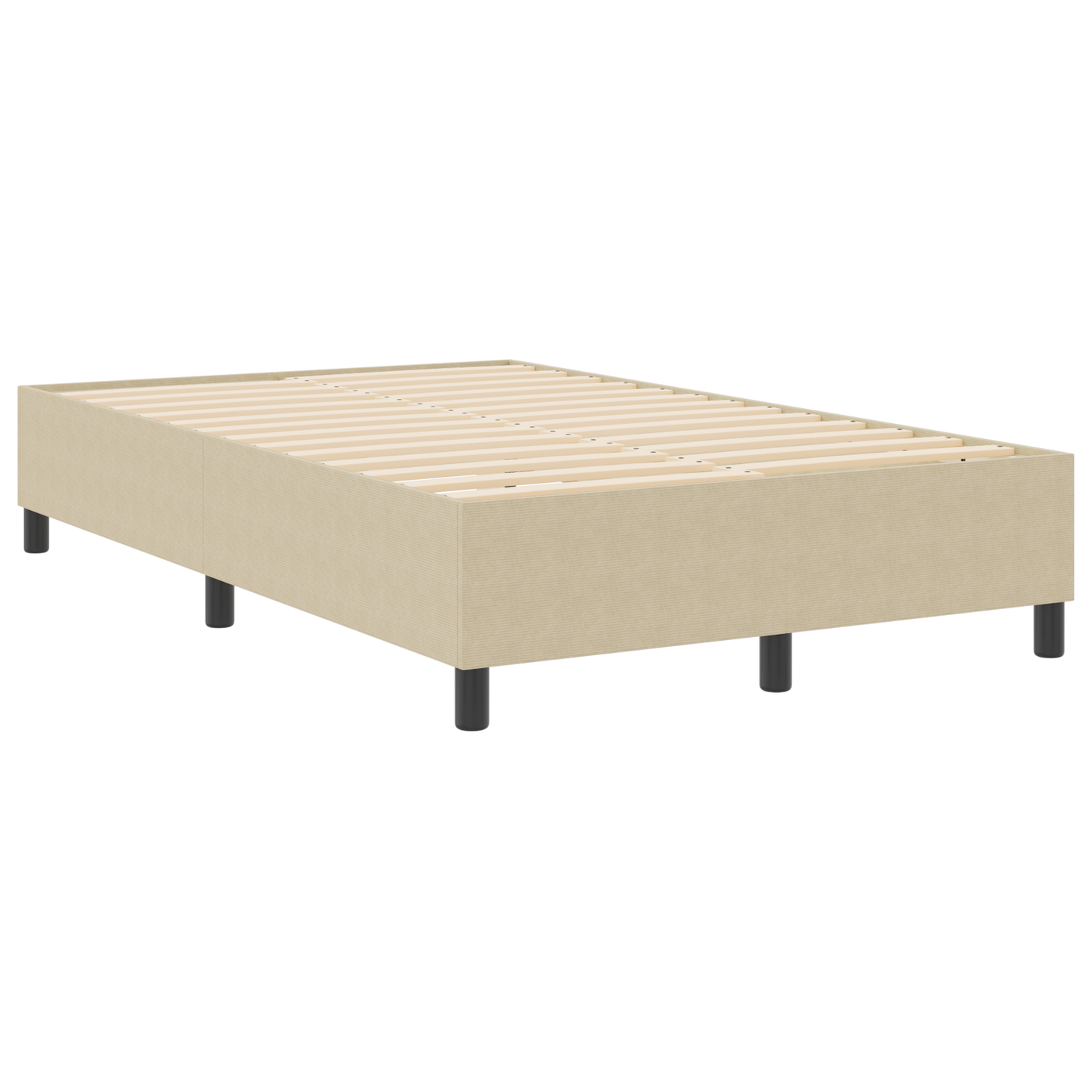 Box Spring Seng Grågrøn 120 X 190 Cm Corduroy Stof