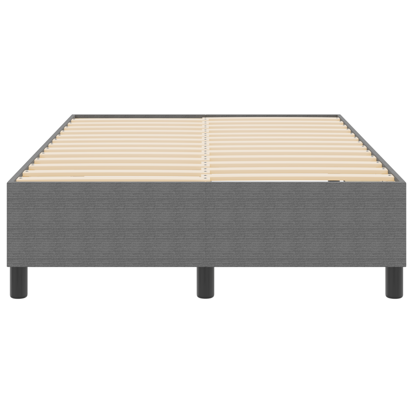Box Spring Seng Lysegrå 120 X 200 Cm Corduroy Stof