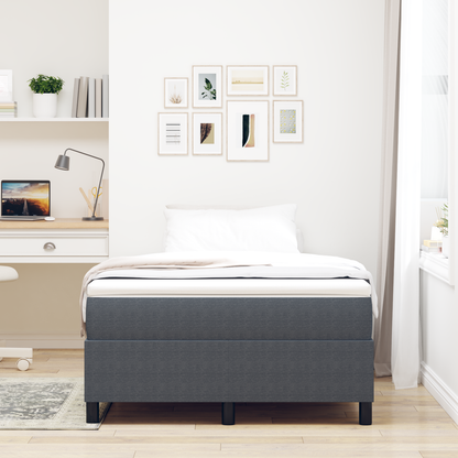 Box Spring Seng Mørkegrå 120 X 200 Cm Corduroy Stof
