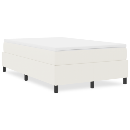 Box Spring Seng Creme 120 X 200 Cm Corduroy Stof