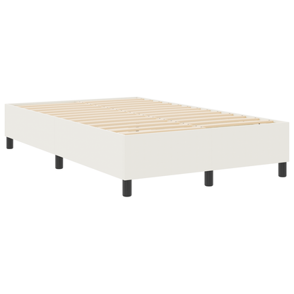 Box Spring Seng Creme 120 X 200 Cm Corduroy Stof