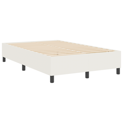 Box Spring Seng Creme 120 X 200 Cm Corduroy Stof