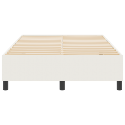 Box Spring Seng Creme 120 X 200 Cm Corduroy Stof