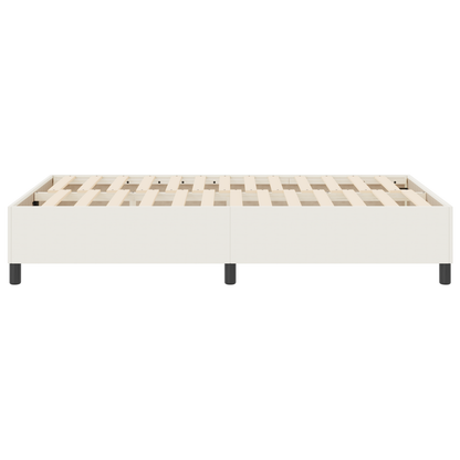Box Spring Seng Creme 120 X 200 Cm Corduroy Stof
