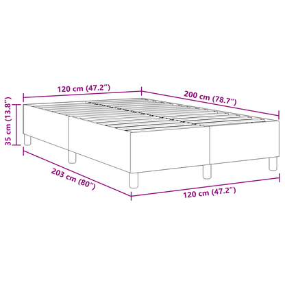 Box Spring Seng Creme 120 X 200 Cm Corduroy Stof