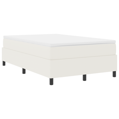 Box Spring Seng Creme 120 X 200 Cm Corduroy Stof