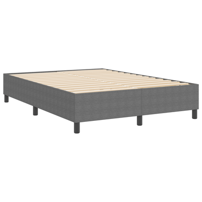 Box Spring Seng Lysegrå 140 X 190 Cm Corduroy Stof