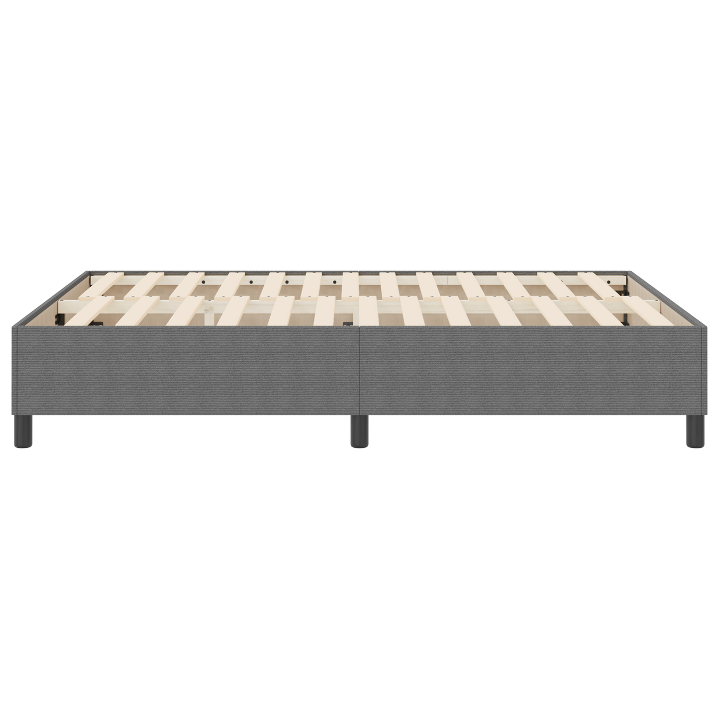 Box Spring Seng Lysegrå 140 X 190 Cm Corduroy Stof