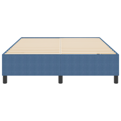 Box Spring Seng Blå 140 X 190 Cm Corduroy Stof