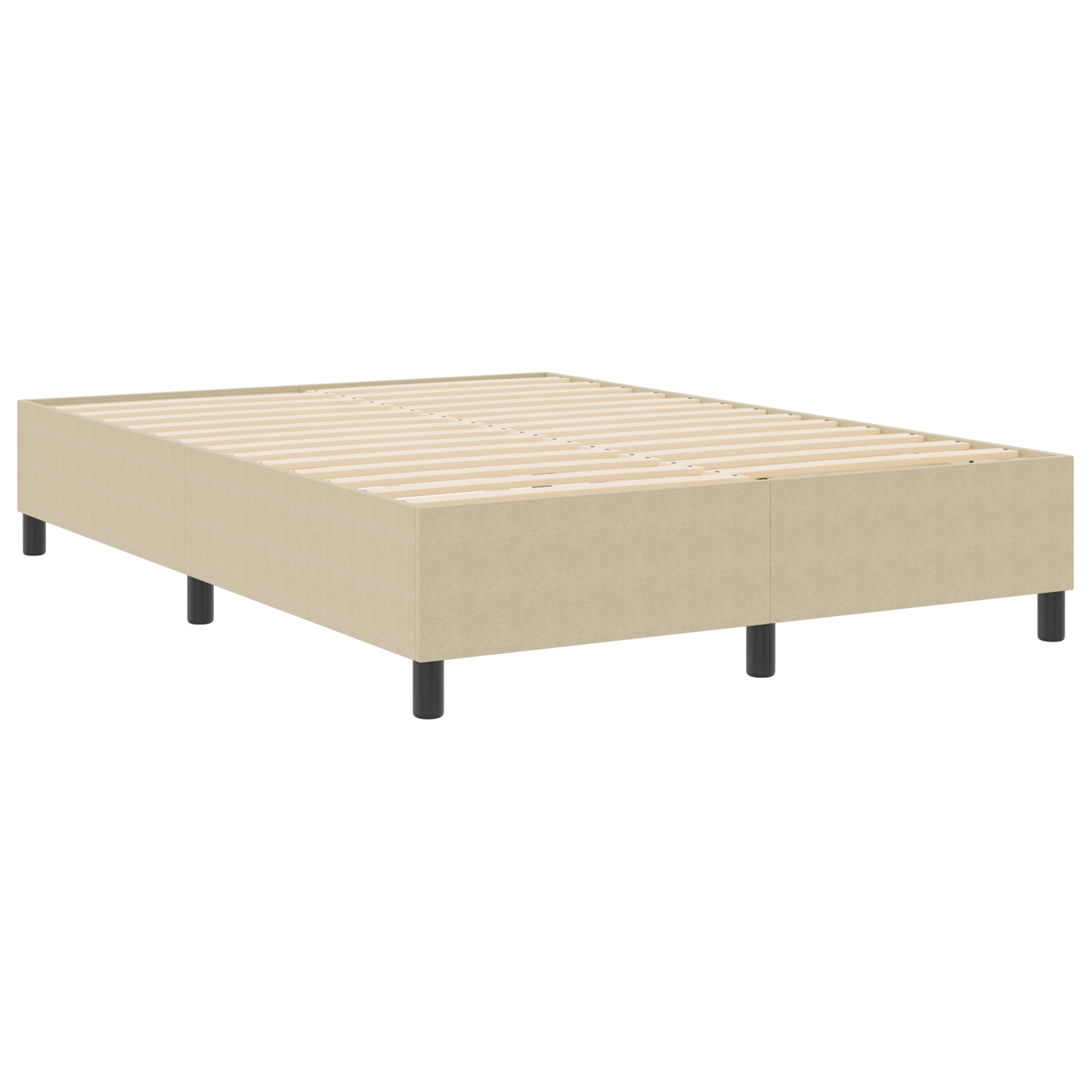 Box Spring Seng Grågrøn 140 X 190 Cm Corduroy Stof
